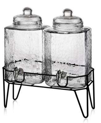 Hamburg Double 1.5-Gallon Beverage Dispenser Set with Stand