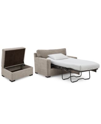 Radley 54″ Fabric Chair Bed & 36″ Storage Ottoman, Created for Macy’s