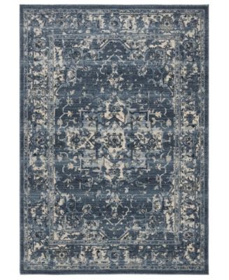 Charleston CHL411 Navy and Creme Area Rug Collection