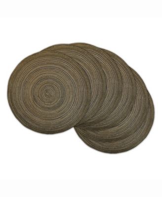 Variegated Round Polypropylene Woven Placemat, Set of 6