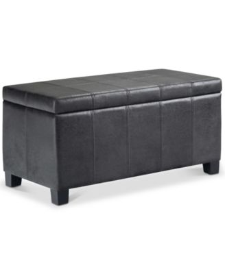 Dover Contemporary Rectangle Storage Ottoman Bench