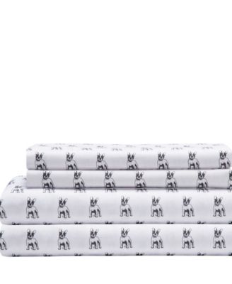 Whimsical Printed Microfiber 3-Pc. Sheet Set, Twin