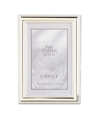 Metal Picture Frame Silver-Plate with Delicate Beading – 4″ x 6″