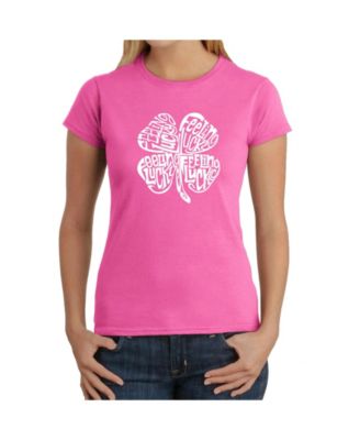 Women’s Word Art T-Shirt – Feeling Lucky