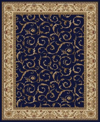 CLOSEOUT! 1599/1555/NAVY Pesaro Blue 5’3″ x 5’3″ Round Area Rug