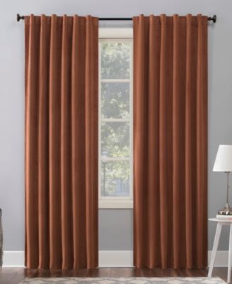 Amherst Velvet Noise Reducing Thermal Extreme 100% Blackout Back Tab Curtain Panel