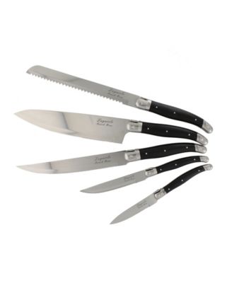 Laguiole 5 Piece Kitchen Knife Set plus Magnetic Display.