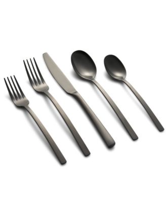 Beacon Black Satin 45-Piece Flatware Set, Service for 8