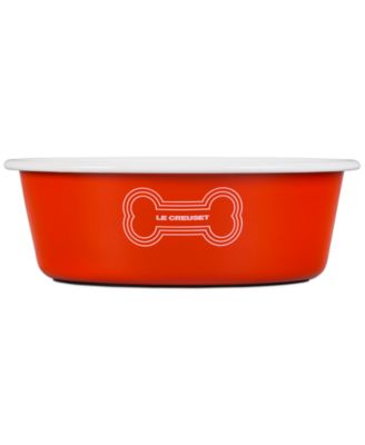 6 Cup Enamel on Steel Pet Bowl with Skid Resistant Base