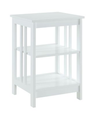 Mission End Table with Shelves