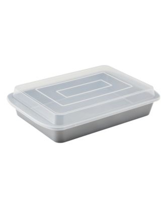 GoldenBake Bakeware Nonstick Rectangular Cake Pan with Lid, 9-Inch x 13-Inch, Gray