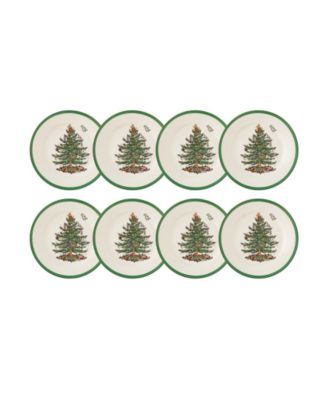 Christmas Tree Salad Plates, Set of 8