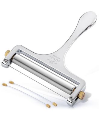 Stainless Steel Wire Cheese Slicer – Adjustable Hand Held Cheese Cutter with 2 Extra Wires