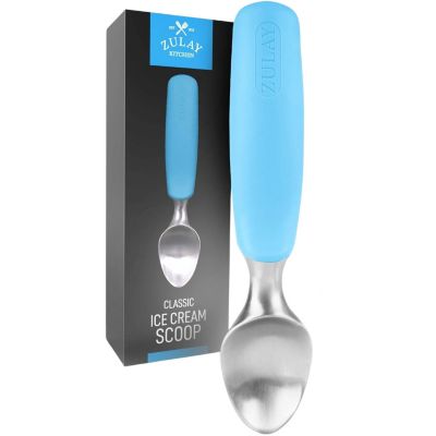 Heavy Duty Ice Cream Scoop – Stainless Steel Ice Cream Scooper With Non-Slip Rubber Grip