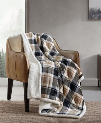 Rugged Plaid Ultra Soft Plush Fleece Throw, 50″ x 60″