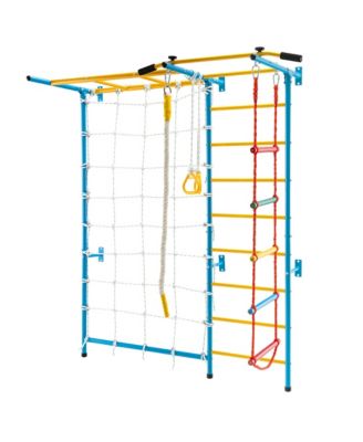 7 in 1 Kids Indoor Gym Playground Swedish Wall Ladder Children Home Climbing Gym