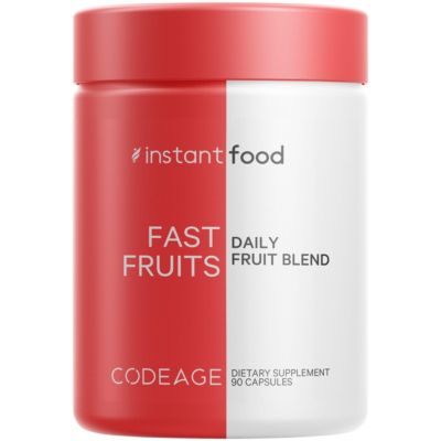 Instantfood Fast Fruits, Over 15 Fruits Powders Equivalent All-in-One, Daily Whole Food Vitamins – Berries, Antioxidant Polyphenols & Bioflavonoid Multivitamin, Non-GMO, 90 Capsules