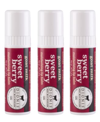 Sweet Berry Goat Milk Lip Balm Set, 3 Piece