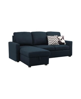 Newton 82″ Fabric 2 Piece Sleeper Sofa Sectional with Storage