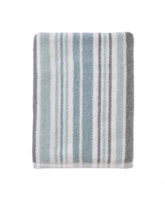 Farmhouse Stripe Cotton Bath Towel, 54″ x 28″