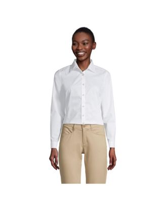 Women’s School Uniform No Gape Long Sleeve Stretch Shirt