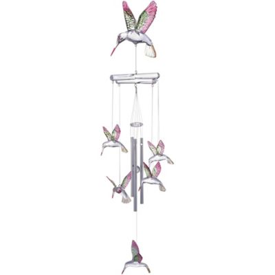 19″ Long Hummingbird Acrylic Wind Chime Home Decor Perfect Gift for House Warming, Holidays and Birthdays