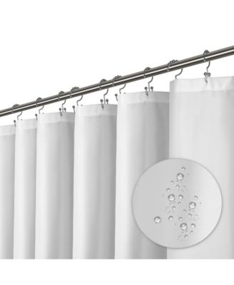 Cloth Fabric Shower Curtain, Heavy Duty Waterproof – 72″ W x 72″ H White