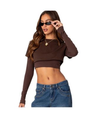 Women’s Vick Layered Cropped T-Shirt