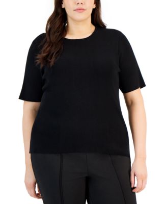 Plus Size Crewneck Short Sleeve Top