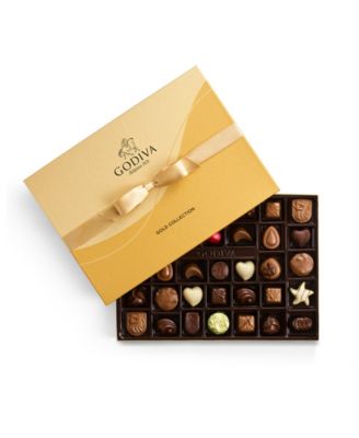 Assorted Chocolate Gold-Tone Gift Box, 36 Piece