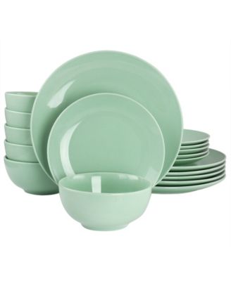 Luna 18 Piece Porcelain Dinnerware Set, Service for 6