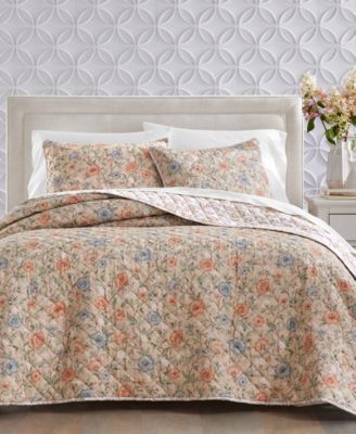 CLOSEOUT! Garden Floral Quilt, Twin, Exclusively at Macy’s