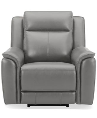 Addyson 41″ Zero Gravity Leather Recliner with Power Headrest, Created for Macy’s