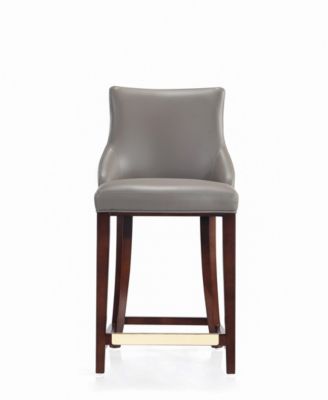 Shubert Leatherette Upholstered Beech Wood Counter Stool