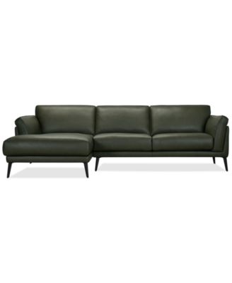 Keery 112″ 2-Pc. Leather Sectional with Chaise, Created for Macy’s