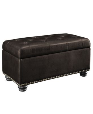 35.5″ Faux Leather 7th Avenue Storage Ottoman