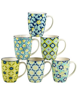 Tapestry Mugs, Set of 6