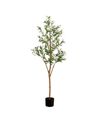 5ft. Artificial Olive Tree with Natural Trunk