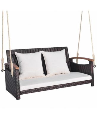 2-Person Patio Rattan Porch Swing