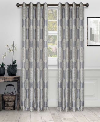 Cordon Jacquard Grommet 2-Piece Curtain Panel Set with Grommet Top Header, 52″ X 84″