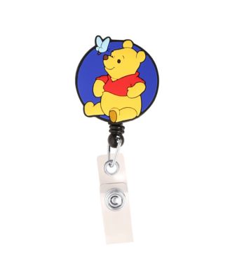 Winnie The Pooh Badge Reels Retractable for Nursing, School, Office – Pooh Badge Holder with Alligator Clip Badge Reel