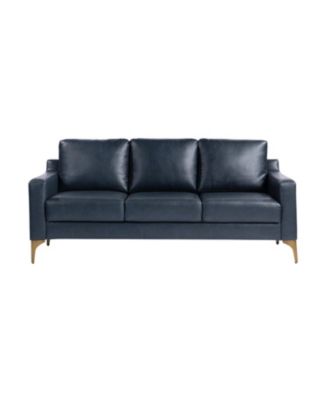 78″W Faux Leather Francis Sofa