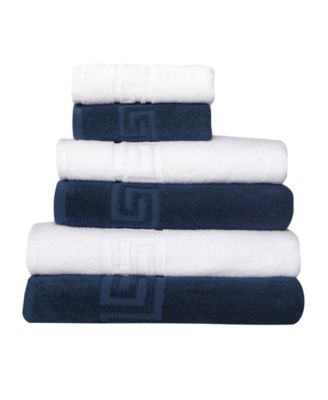 Milos Greek Key Design 100% Turkish Cotton Bath Towels