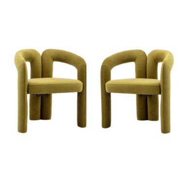 Streamdale Furniture Modern Fabric Upholstered Dining Chairs (Set of 2)