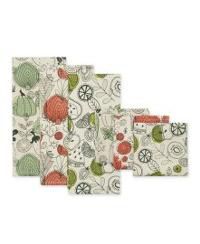 Farmer’s Market Collection Machine Washable, Dishtowel Dishcloth Set, Veggie Print, 6 Count