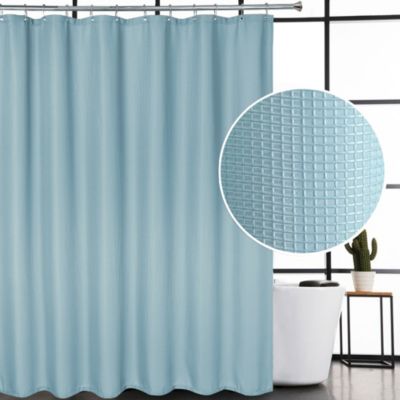 Waffle Fabric Shower Curtain, 72″ x 96″