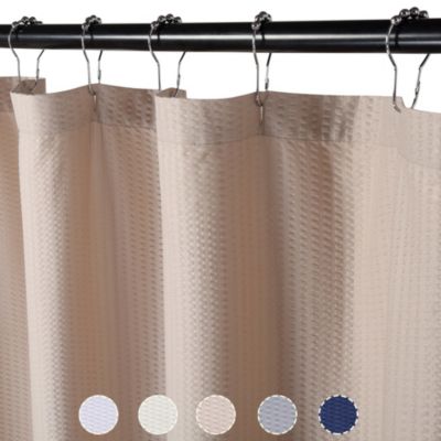 Soft Embossed Seersucker Microfiber Fabric Shower Curtain or Liner, 72″ x 84″