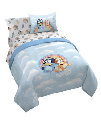 Bluey Rainbow in the Clouds 100% Organic Cotton Queen Bed Set