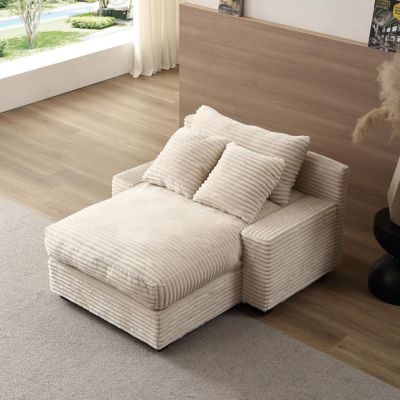 Streamdale Furniture Cozy Corduroy Daybed with Removable Back Cushions and Plush Polyester Seating