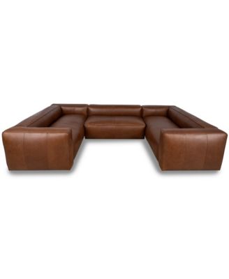 Amalfy 139″ Leather 3-piece sectional